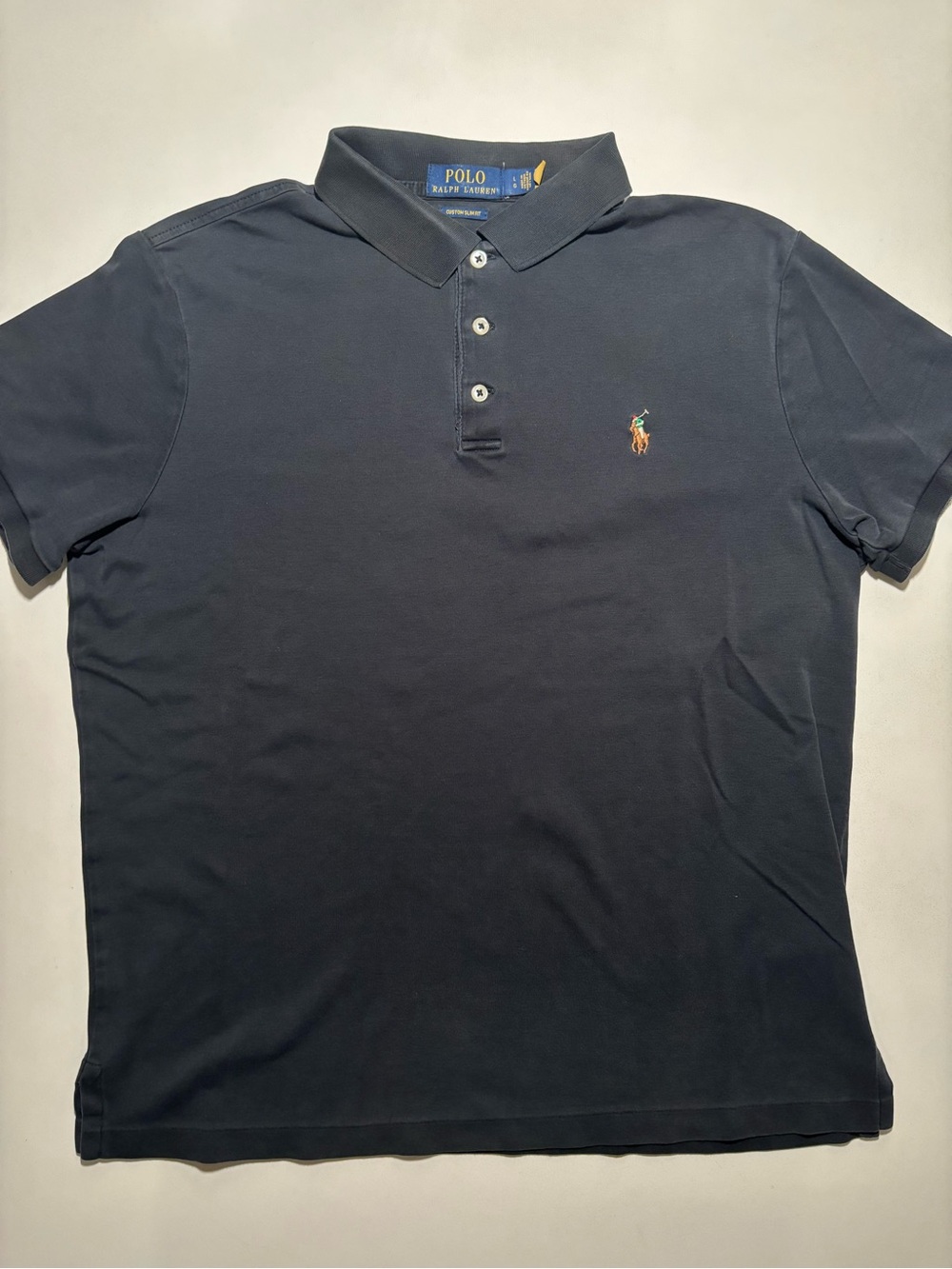 Polo by Ralph Lauren Men's Classic black custom slim fit Polo Shirt